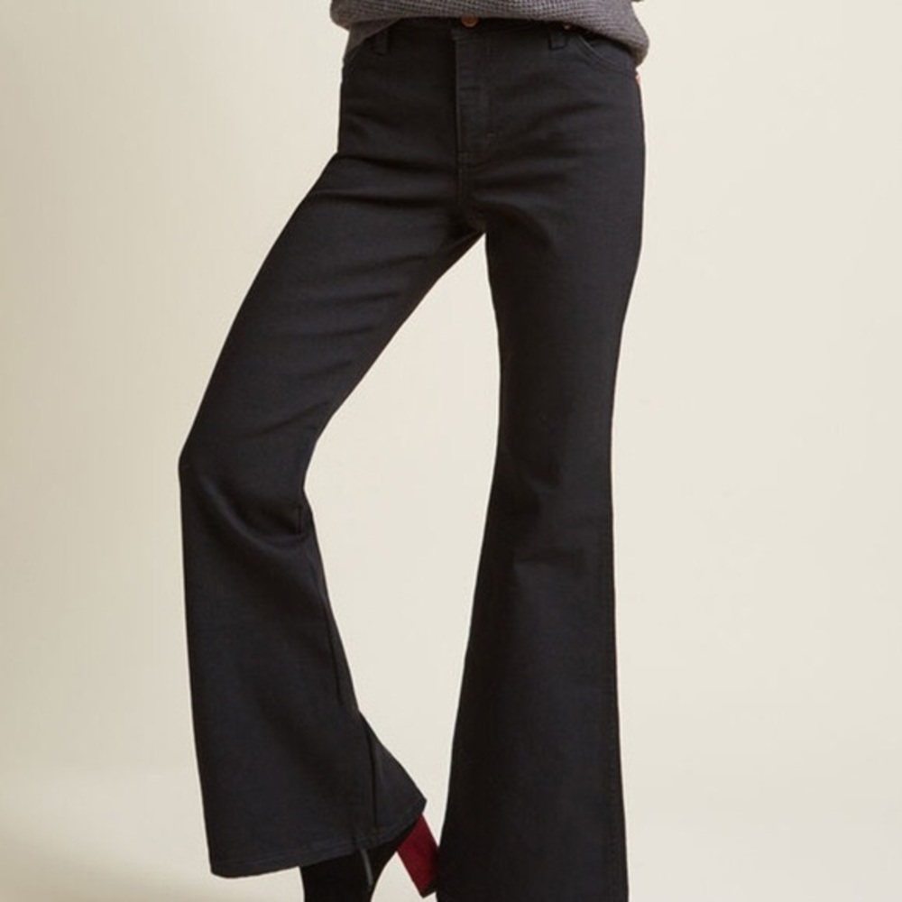 Black ModCloth x wrangler flare jeans
